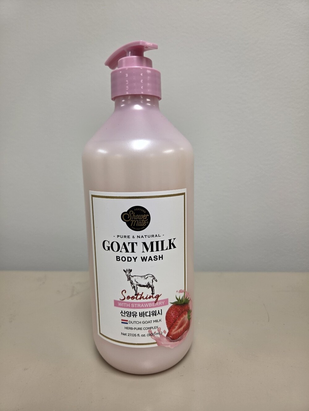 Showermate - Goat Milk Body Wash - Soothing Strawberry 27.05 oz - New!